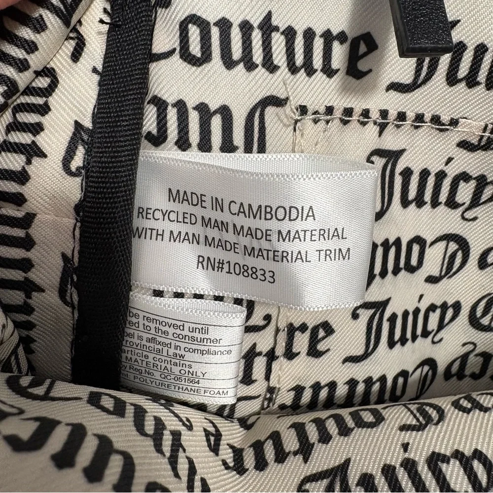 Juicy Couture Neon Yellow-Trim Logo Mini Backpack